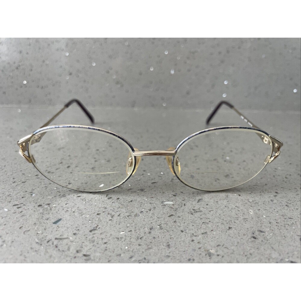 Catherine Deneuve CD 090 BL/YG Eyeglasses FRAMES ONLY 51-18-132 Purple gold